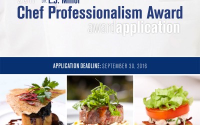 Call for Entries: 2017 Dr. L.J. Minor Chef Professionalism Awards